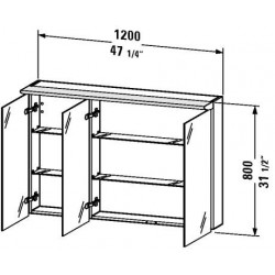 Darling New Mirror Cabinet 47 1/4" DN 7538