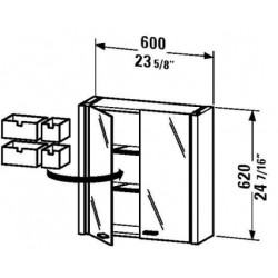 2nd Floor Mirror Cabinet 23 5/8" 2F 9651
