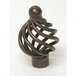 Steel, Small Flower Twist Knob M778