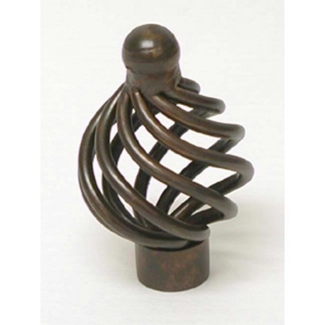 Steel, Small Flower Twist Knob M778