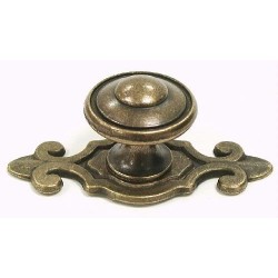 Canterbury Knob w/ Backplate in German Bronze M31