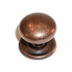 Victoria Knob w/ Backplate in Antique Copper M26