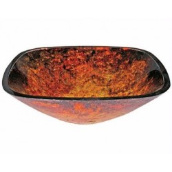 Madeli Fano Square Artistic Tempered Glass Vessel MGE-15082