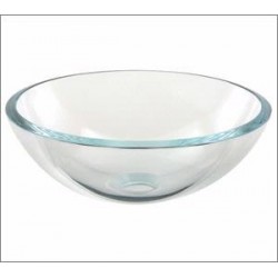 Round Crystal Clear Tempered Glass Basin CC131