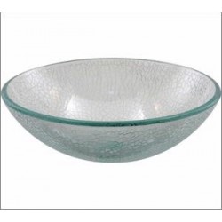Round Crystal clear crackle basin Ck131