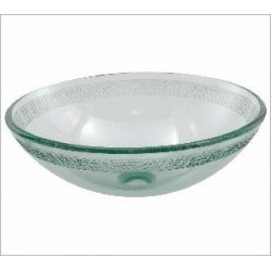 Round frosted design sculptured basin 97013