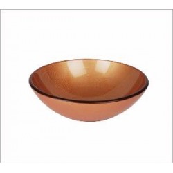 Round Copper Tempered Glass Basin 97046