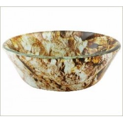 Conical Earth Tone Tempered Glass Basin 97024