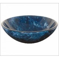 Round Blue Marble Tempered Glass Basin 97027