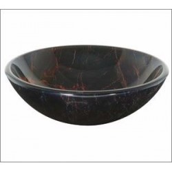 Round Oxide marble Tempered Glass Basin 97033