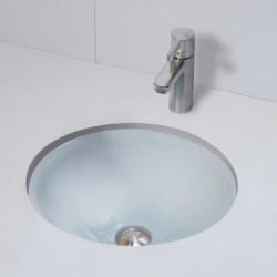 12mm Frosted Tempered Glass Undermount Vessel - 1000TU-FCR
