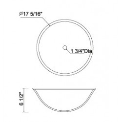 Madeli Rho Artistic Tempered Glass Vessel MGE-16014
