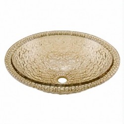 JSG Oceana Pebble Glass Undermount Lavatory Sink- 007-307-XXX