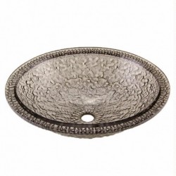 JSG Oceana Pebble Glass Undermount Lavatory Sink- 007-307-XXX