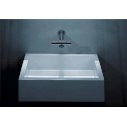 Lefroy Brooks, XO (2000) Rectangular Ceramic Basin for Deck or Wall Mounting (Formerly XO 6000) LW7030