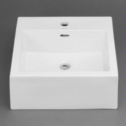 White Rectangle Ceramic Vessel 200271 (CB3071)