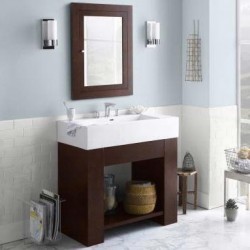 37" Ceramic White Rectangle Lavatory Sink 217737 (CB3078)