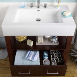 37" Ceramic White Rectangle Lavatory Sink 217737 (CB3078)