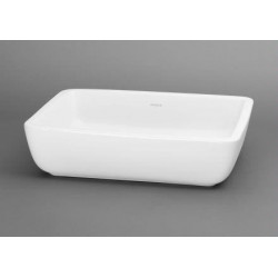 White Ceramic Rectangle Vessel 200052-WH