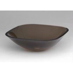 Square Tea Gray Tempered Glass Vessel 420520-L5
