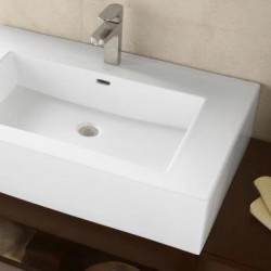 32" Ceramic White Rectangle Lavatory Sink 217732, 217732-1, 217732-8  (CB3077-0, CB3077-1)