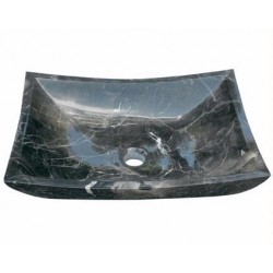 Madeli Botanic Rectangular Coffee Marble Stone Vessel  MSV-211-SQ-D