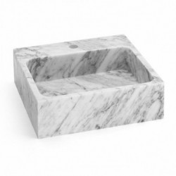 Carrara White Rectangle Marble Vessel 350418-CW (M4013-CW)