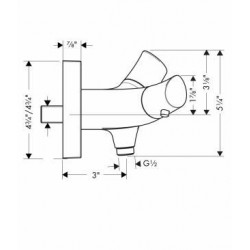 Hansgrohe Axor Starck Organic Thermostatic Shower Trim 12602