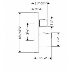 Hansgrohe Axor Starck Organic Thermostatic Trim with Volume Control and Diverter 12716