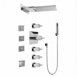 Aqua-Sense Full Square LED Thermostatic Shower System (Rough & Trim Included) GH1.124A