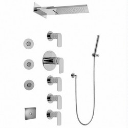 Aqua-Sense Full Round  LED Thermostatic Shower System GK1.124A