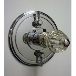 Mandoline Crystal 1/2" Thermo. Valve & Trim with Integral Stops, 2 Volume Controls 24-387N1