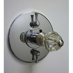 Mandoline Crystal 1/2" Thermo. Valve & Trim with Integral Stops, 2 Volume Controls 24-387N2