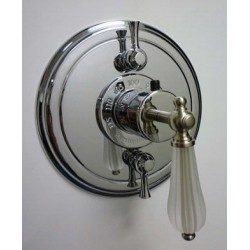 Colisee Crystal 1/2" Thermo. Valve and Trim with Integral Stops, 2 Volume Controls 88-387N1