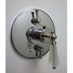 Colisee Crystal 1/2" Thermo. Valve and Trim with Integral Stops, 2 Volume Controls 88-387N2
