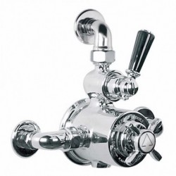 Lefroy Brooks Exposed Black Lever Dual Control Godolphin Thermostatic Mixing Valve BL8725