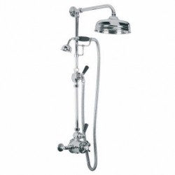 Lefroy Brooks, Classic 1900, Exposed Black Lever Thermostatic Mixing Valve with Riser Kit  BL-8704