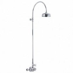 Lefroy Brooks, La Chapelle (1910), Exposed Thermostatic Valve with Riser and 8" Shower Rose  FR-8610