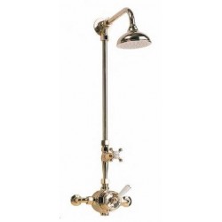 Barber Wilsons Regent Porcelain Lever Exposed Thermostatic Shower with Ceramic Disc Volume Control and 5" Rain Head - RFC5700