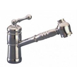 Victorian Single Hole Kitchen Faucet with Swivel Spout and Pull Out Spray 20-212