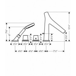 Hansgrohe Axor Starck Organic 4-Hole Roman Tub Set 12425