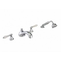 Colisee Crystal Deck Tub Set with Deck Diverter in spout with Hand Shower 88-402