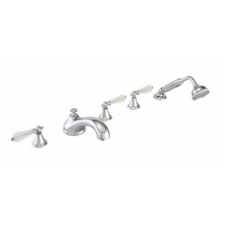 Colisee Crystal Deck Tub Set with Deck Diverter with Hand Shower 88-403