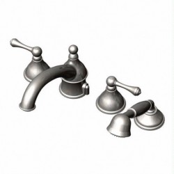 Flemish Four Piece Deck Mount Tub Filler with Hand Shower 5HFMC