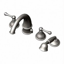 Flemish Four Piece Deck Mount Tub Filler with Hand Shower and Jasmin Spout 5HFJL