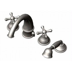 Flemish Four Piece Deck Mount Tub Filler with Hand Shower and Jasmin Spout 5HFJC