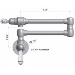 Jaclo Wall Mounted 20" Pot Filler 1003