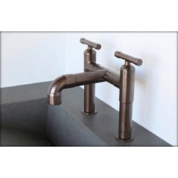 Sonoma Forge Waterbridge Short Deck Mount Faucet w/ Elbow Spout WB-LAV-DM-LBO-S