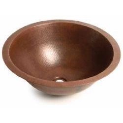 Plain Hammered Round Copper Sink