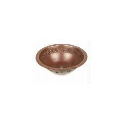 Greek Embossing Round Copper Sink